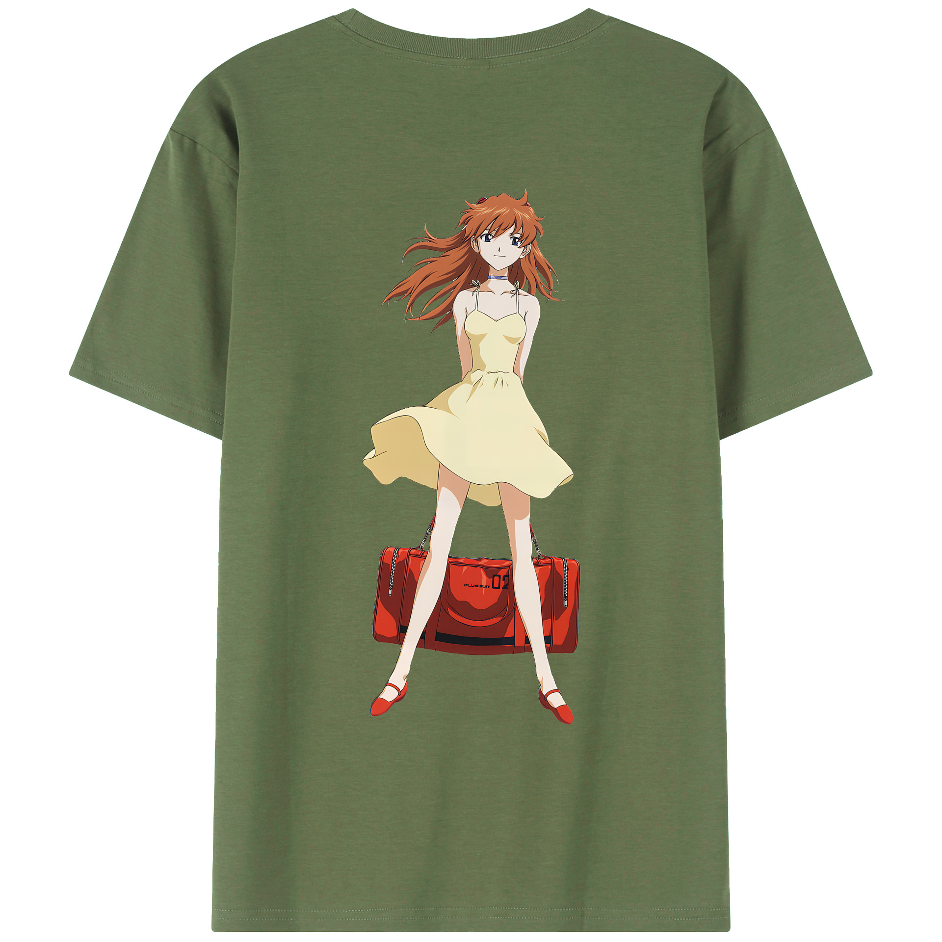 （画像用） EVA 新世紀エヴァンゲリオン 綿100％ メンズ半袖Tシャツ（バックプリント） 通気性